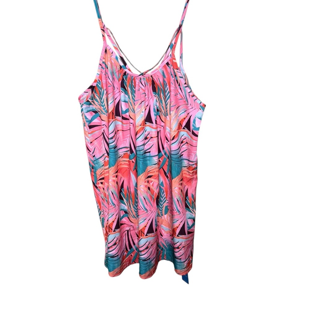 NWT NEW Cupshe Tropical Print Strappy Dress Large L